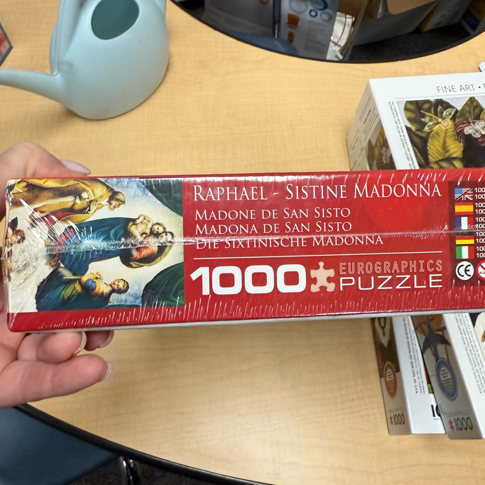 EuroGraphics 100 pc jigsaw puzzle Madonna & Child by Raphael NWT unopened - Picture 2 of 4